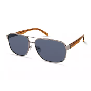 Óculos de sol retangulares KENNETH COLE MAN KC2987-6310V - Armação de acetato preta, lentes de policarbonato cinzentas fumadas, proteção UV400, 63/15/140 mm