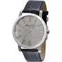 Relógio de homem KENNETH COLE IKC1931 44mm caixa de aço inoxidável mostrador azul pele castanha