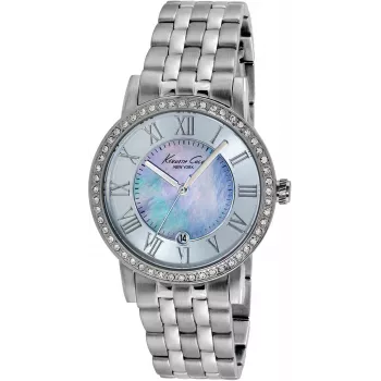Kenneth Cole relógio de senhora IKC4973 36mm aço inoxidável com bracelete de malha milanesa ouro rosa