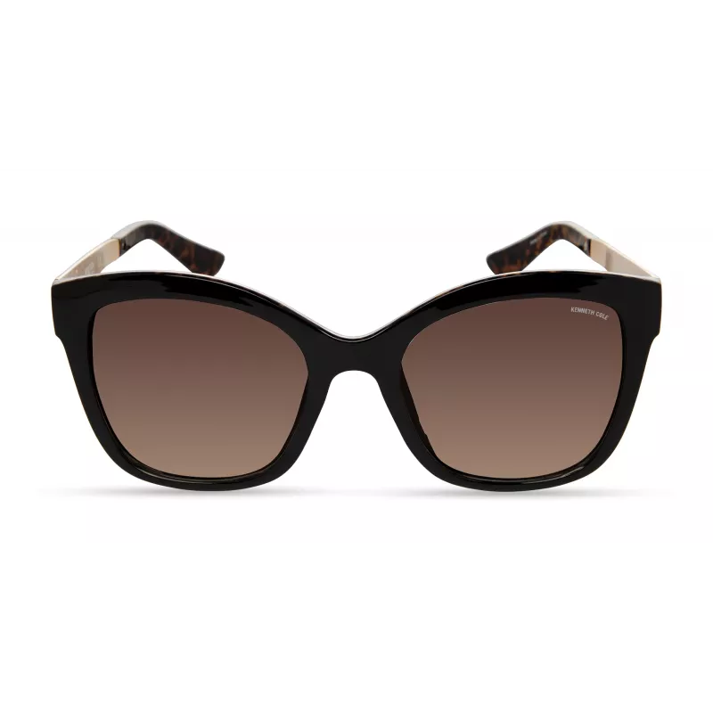 Óculos de sol de mulher KENNETH COLE KC2965-5401F - Armação geométrica em acetato com lentes cinzentas degradê - 54 mm