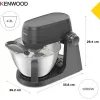 Kenwood KHC30.045GY 1000 W robot de cozinha com taça de 4,3 L, aço inoxidável, cinzento