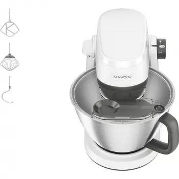 KENWOOD Multi-Tasker KHC30.000WH robot de cozinha (cinzento/branco, 1000 W, tigela de 4,3 L)