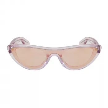 Óculos de sol de mulher KENZO KZ40007I-72Z cat eye ouro rosa brilhante castanho degradê