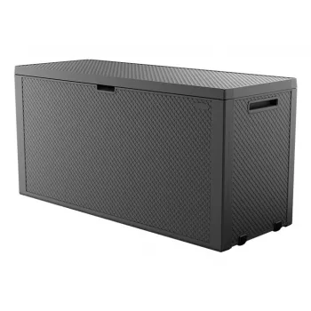 Keter 249384 Caixa de Armazenamento para Exterior Retangular Resina Clara 845L