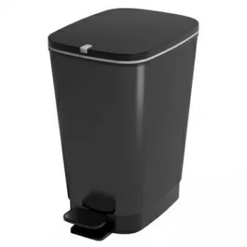 Contentor de resíduos retangular Keter Chic Bin 50L preto