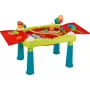 KETER Creative Fun Table turquesa/vermelho – mesa 2 em 1 para brincar e atividades infantis com tampo reversível, banco, acessórios de desenho e construção