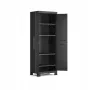 Keter Detroit Roupeiro 62x182x45cm com Prateleiras Divisórias - Preto/Cinzento