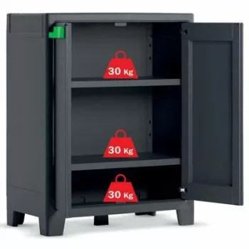 KETER armário de jardim Moby impermeável 100x80x44cm cinzento/preto