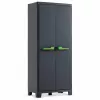 KETER Armário de jardim Moby impermeável 182x80x44cm cinzento/preto