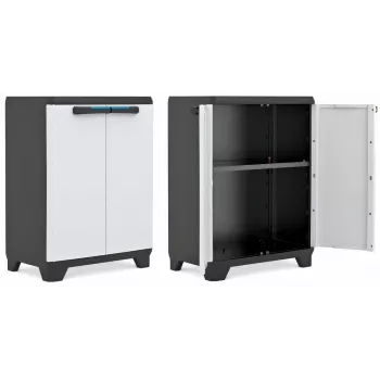 KETER LINEAR CABINET LOW 68x39x90cm preto/cinzento