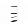 KETER estante de livros em plástico 5 prateleiras 80 x 40 x 187 cm cinzento/preto