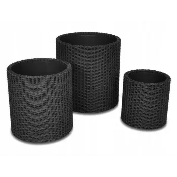 KETER CONJUNTO DE 3 JARDINEIRAS S+M+L ANTRACITE