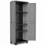 KETER STILO Armário de Ferramentas com Prateleiras 68 x 39 x 173 cm Cinzento/Preto