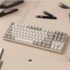 Teclado mecânico com fios Keychron C1 Pro 8K 80% Super Red Hot-swappable RGB