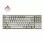 Teclado mecânico com fios Keychron C1 Pro 8K 80% Super Red Hot-swappable RGB