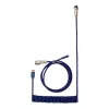 Keychron Cabo Aviator enrolado azul USB-C para USB-A com conector removível GX16 4 pinos, 200 cm