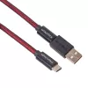 Keychron Cabo Aviator enrolado - vermelho (USB-A para USB-C, 2m, GX12 removível)