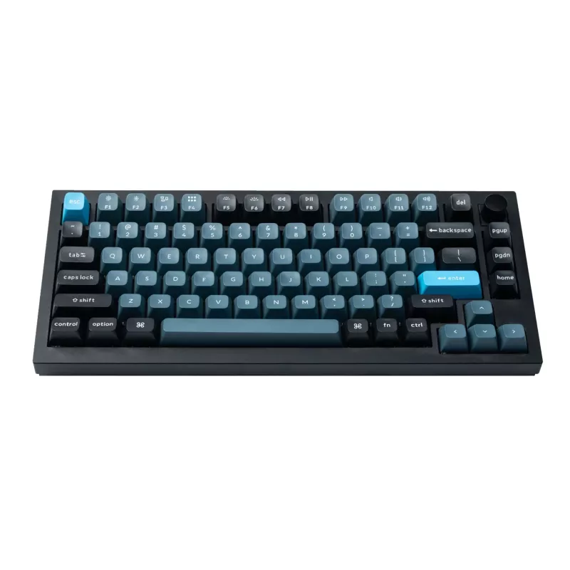 Keychron Double Shot KSA PBT Conjunto de keycaps, cinzento escuro/cinzento/azul