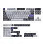Keychron Double Shot KSA PBT Conjunto de keycaps, cinzento escuro/branco fumo