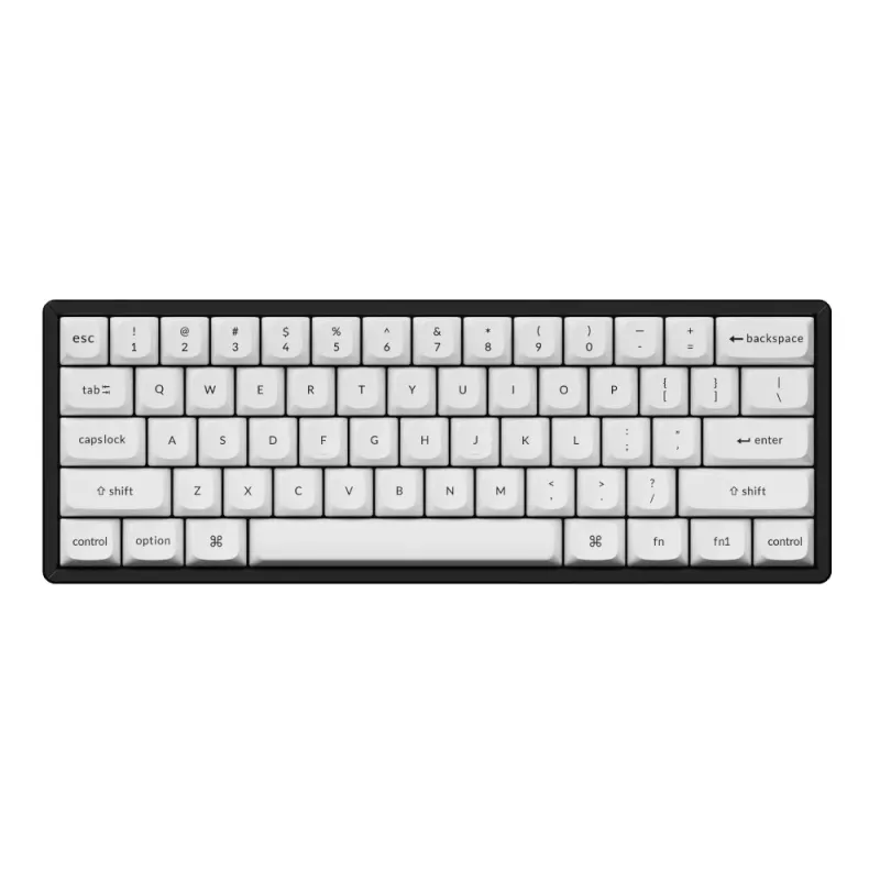 Conjunto completo de teclas Keychron Double Shot PBT OSA - preto/branco