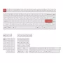 Conjunto completo de teclas Keychron Double Shot PBT OSA - preto/branco