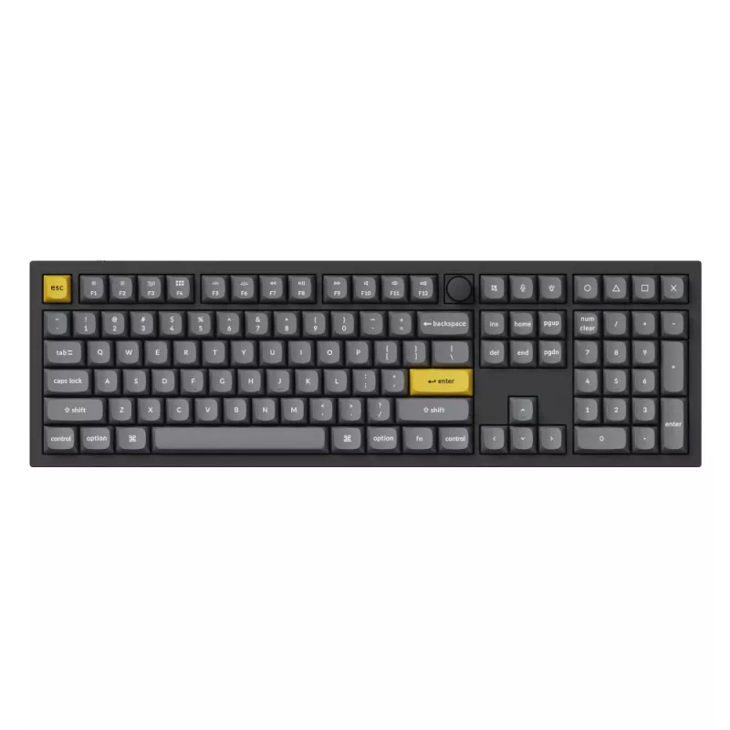 Keychron Double Shot PBT OSA Conjunto completo de keycaps, cinzento escuro