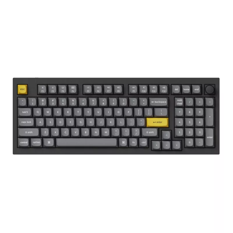 Keychron Double Shot PBT OSA Conjunto completo de keycaps, cinzento escuro
