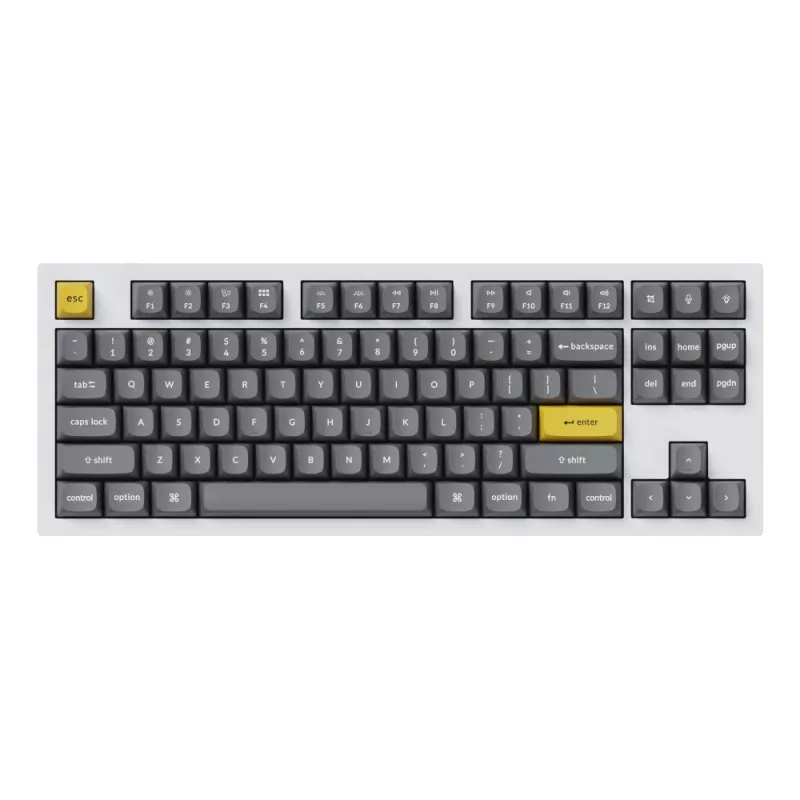 Keychron Double Shot PBT OSA Conjunto completo de keycaps, cinzento escuro