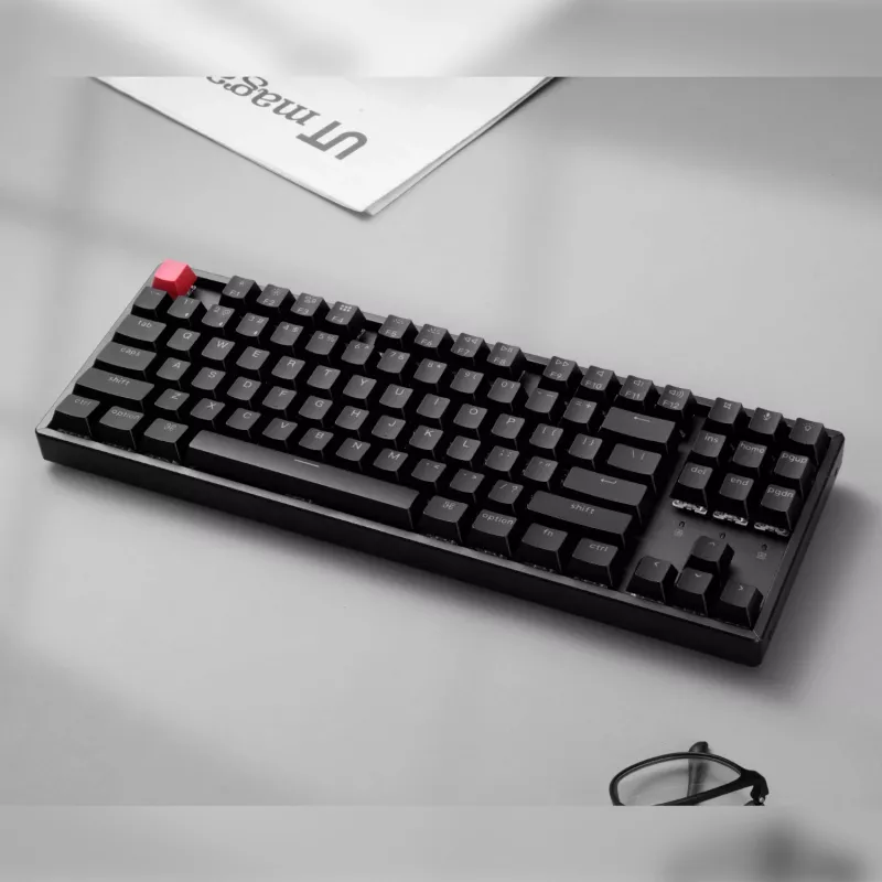 Teclado mecânico sem fios Keychron K8 QMK 80% TKL V2 com switches Red - preto