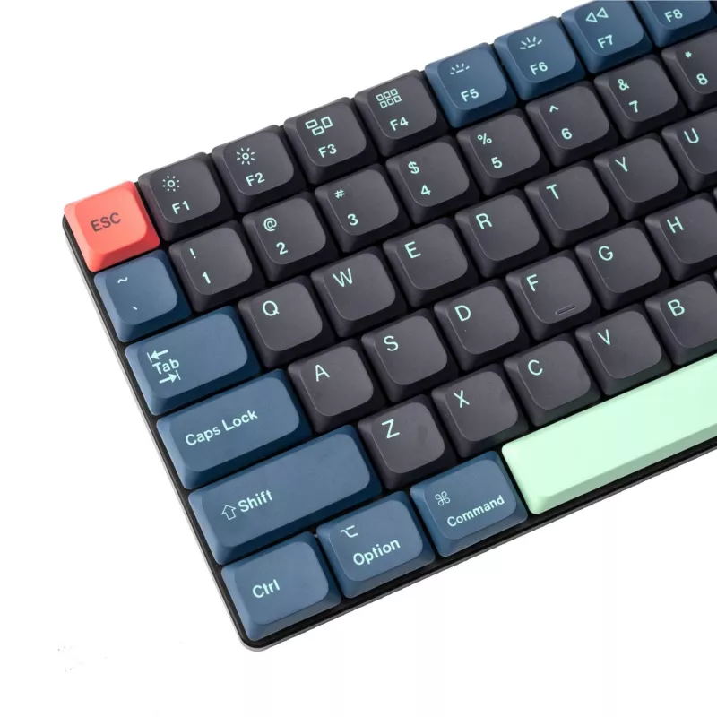 Conjunto completo de teclas Keychron Low Profile Dye-Sub PBT LSA – Hacker Edition (133 teclas, PBT, perfil baixo)