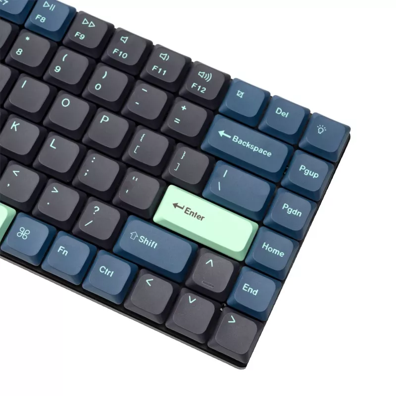 Conjunto completo de teclas Keychron Low Profile Dye-Sub PBT LSA – Hacker Edition (133 teclas, PBT, perfil baixo)