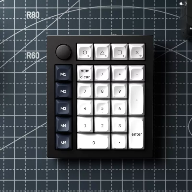 Teclado numérico personalizado sem fios Keychron Q0 Max QMK Gateron Jupiter Banana RGB carcaça branca