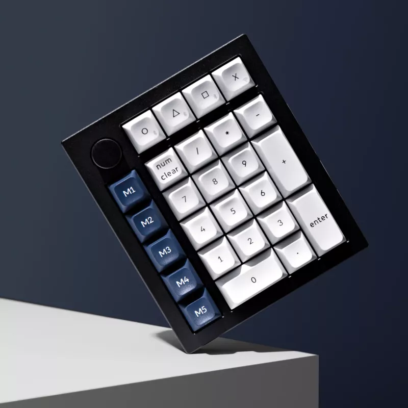 Teclado numérico personalizado sem fios Keychron Q0 Max QMK Gateron Jupiter Banana RGB carcaça branca