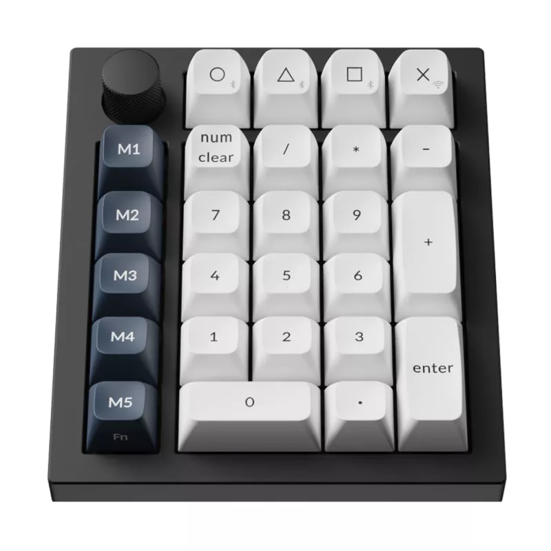 Teclado numérico personalizado sem fios Keychron Q0 Max QMK Gateron Jupiter Banana RGB carcaça branca