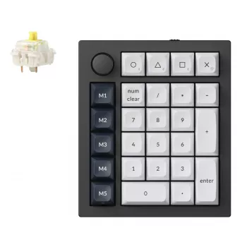 Teclado numérico personalizado sem fios Keychron Q0 Max QMK Gateron Jupiter Banana RGB carcaça branca