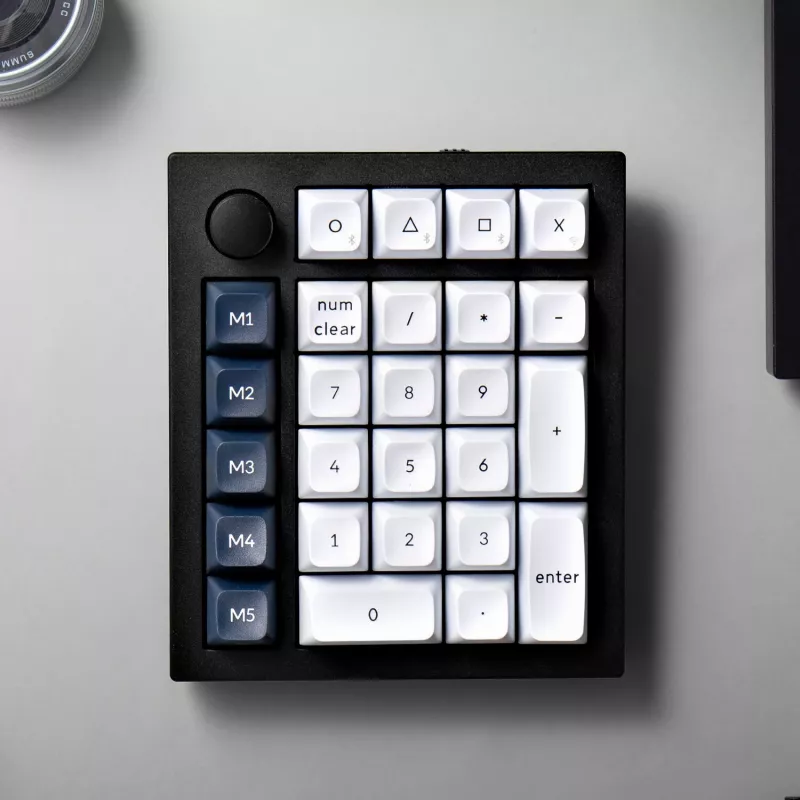 Teclado numérico personalizado sem fios Keychron Q0 Max QMK Gateron Jupiter Red RGB carbono preto