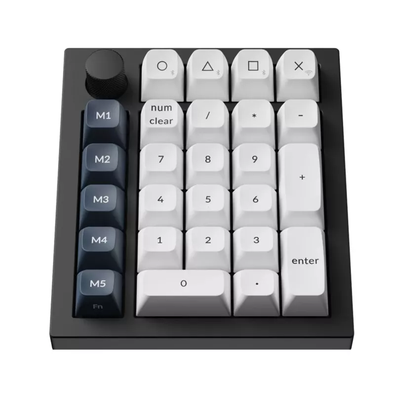 Teclado numérico personalizado sem fios Keychron Q0 Max QMK Gateron Jupiter Red RGB carbono preto