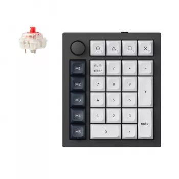 Teclado numérico personalizado sem fios Keychron Q0 Max QMK Gateron Jupiter Red RGB carbono preto