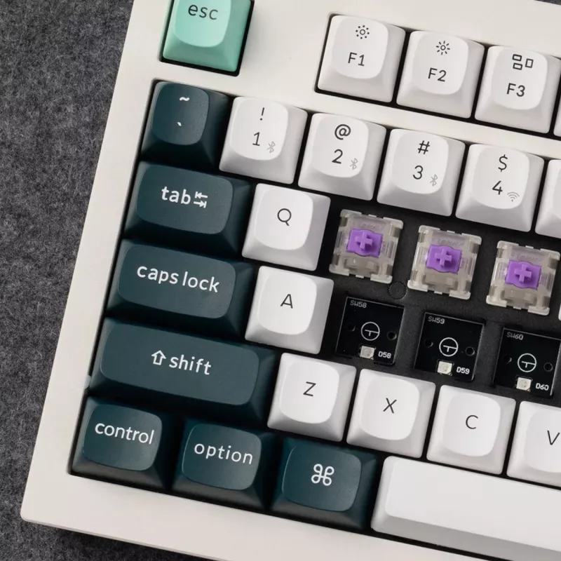 Keychron Q3 HE QMK 80% teclado mecânico personalizado sem fios (Nebula Switch) - Shell White