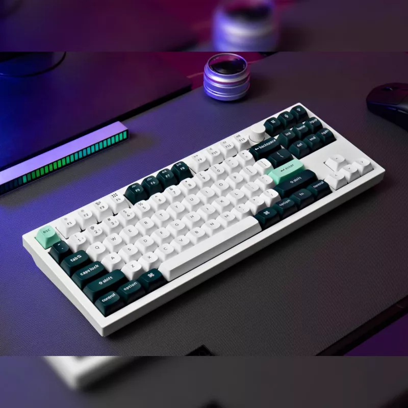 Keychron Q3 HE QMK 80% teclado mecânico personalizado sem fios (Nebula Switch) - Shell White