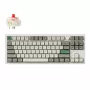 Teclado Keychron Q3 Max 80% totalmente montado com botão rotativo, switches vermelhos, teclado sem fios Hot-Swap Gateron Jupiter RGB - Shell White