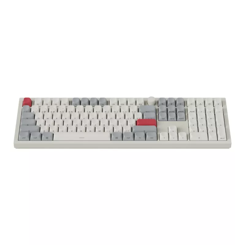 Keychron Q6 Max QMK/VIA teclado mecânico personalizado sem fios OSA Gateron Red Jupiter Switches - Shell White