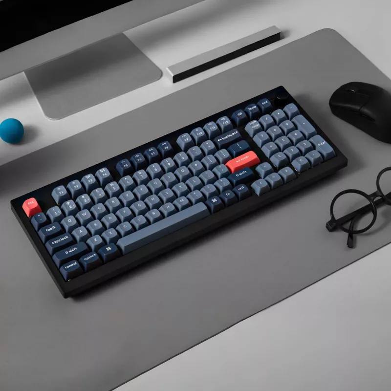 Keychron V5 Max teclado personalizado sem fios - Banana Switch
