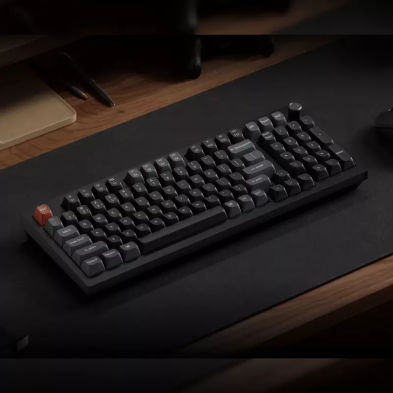 Keychron V5 Ultra 96% 8K Red Switch Hot-Swappable Silk POM teclado sem fios RGB