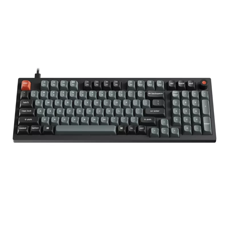 Keychron V5 Ultra 96% 8K Red Switch Hot-Swappable Silk POM teclado sem fios RGB