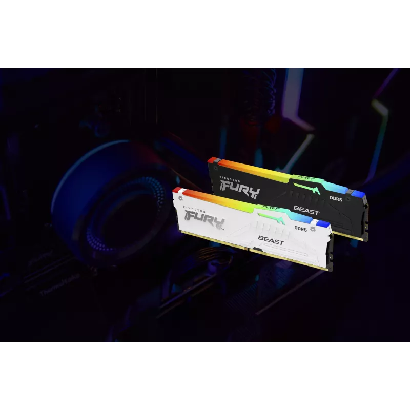 Kingston FURY Beast White RGB EXPO 32GB DDR5-6400 CL32 DIMM Memória RAM