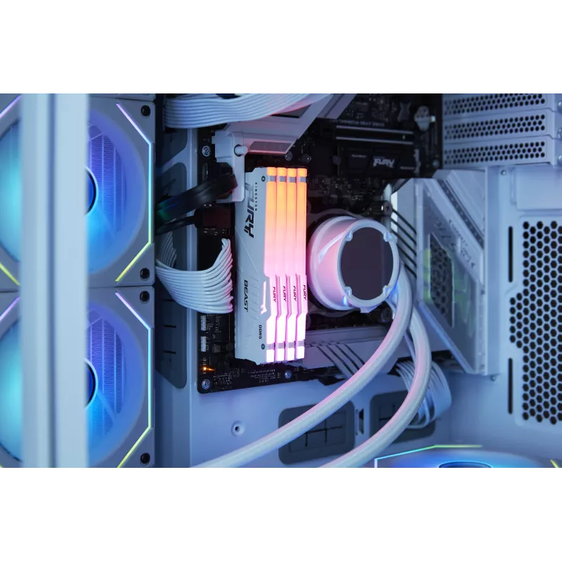 Kingston FURY Beast White RGB EXPO 32GB DDR5-6400 CL32 DIMM Memória RAM