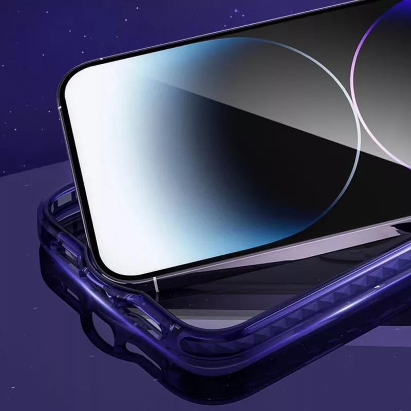 Capa magnética Kingxbar PQY Ice Crystal Series para iPhone 14 Pro MagSafe Rosa e azul