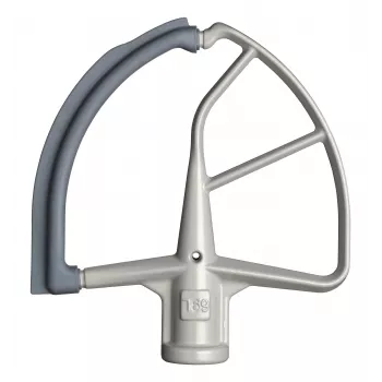 Batedor Flex Edge KitchenAid 5KFE7T para Batedeira - Branco com Borda de Silicone Cinzenta