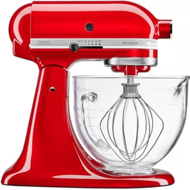 KitchenAid 5KSM5GB Taça de Vidro 4,8 L para Robots de Cozinha com Cabeça Basculante